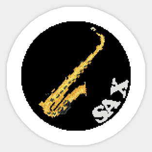 Rock Battle Card Game Saxophone Icon (Sax) Sticker